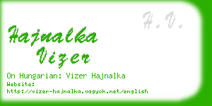 hajnalka vizer business card